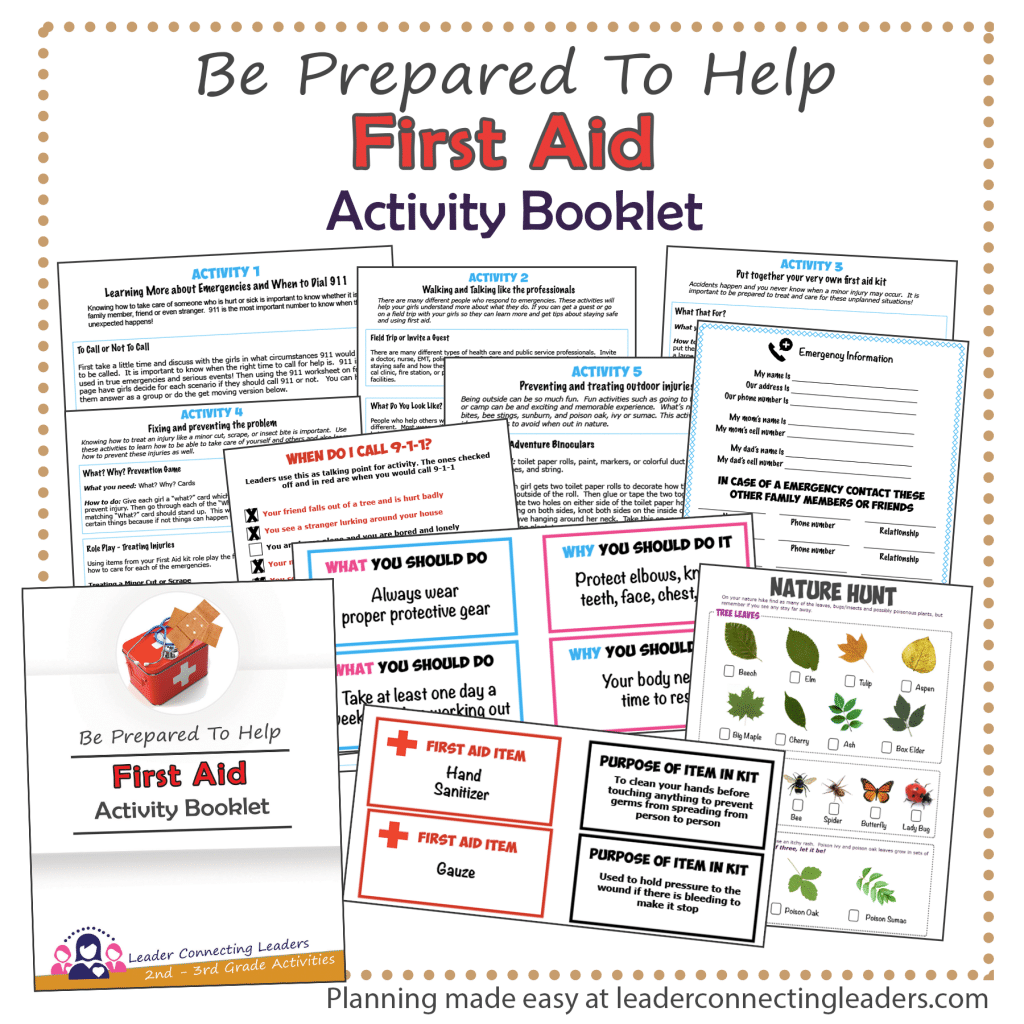 First Aid Booklet for 2nd and 3rd graders