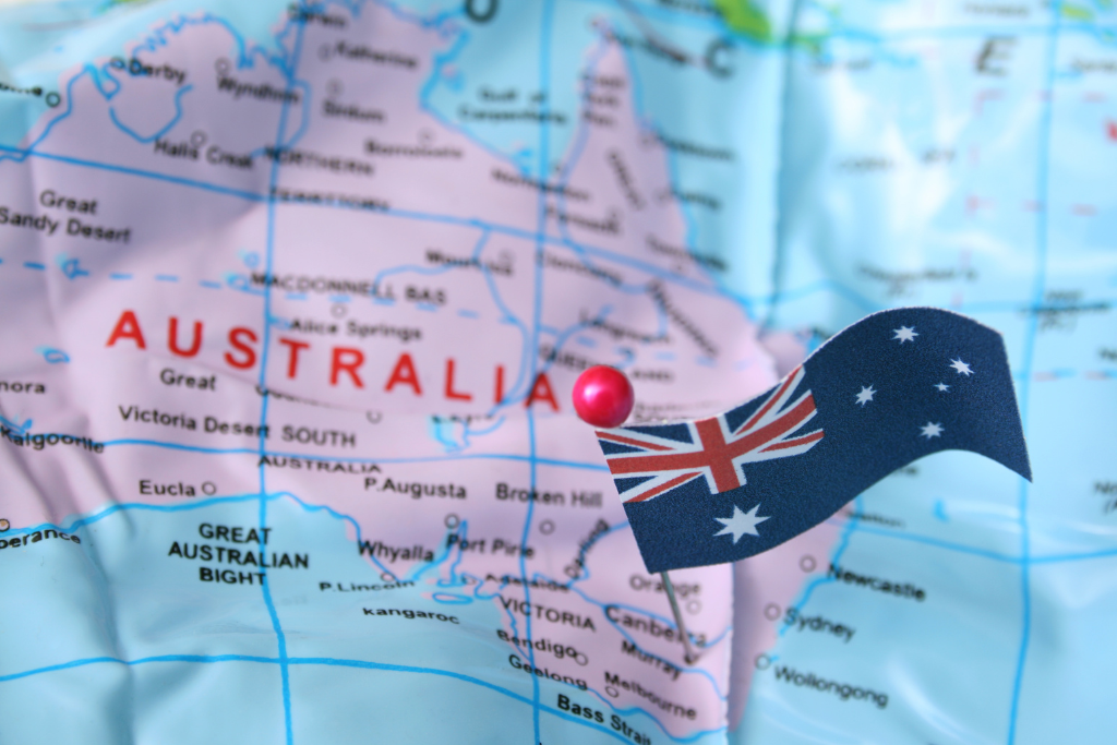 Australia Koala Bear, Kangaroo and map