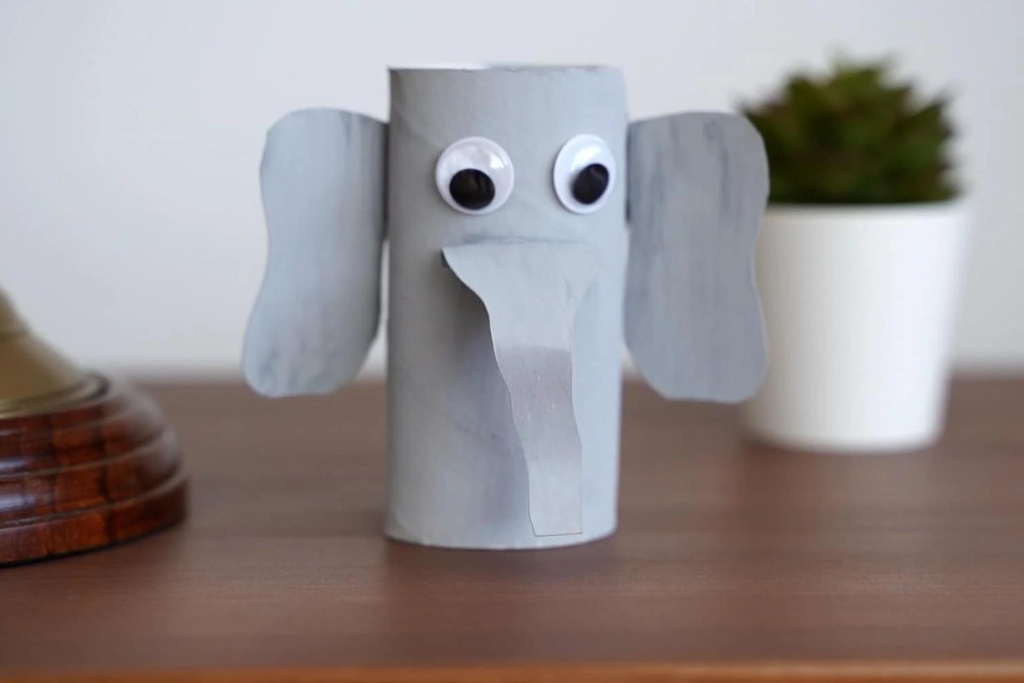 Elephant from Toilet Paper Roll Image