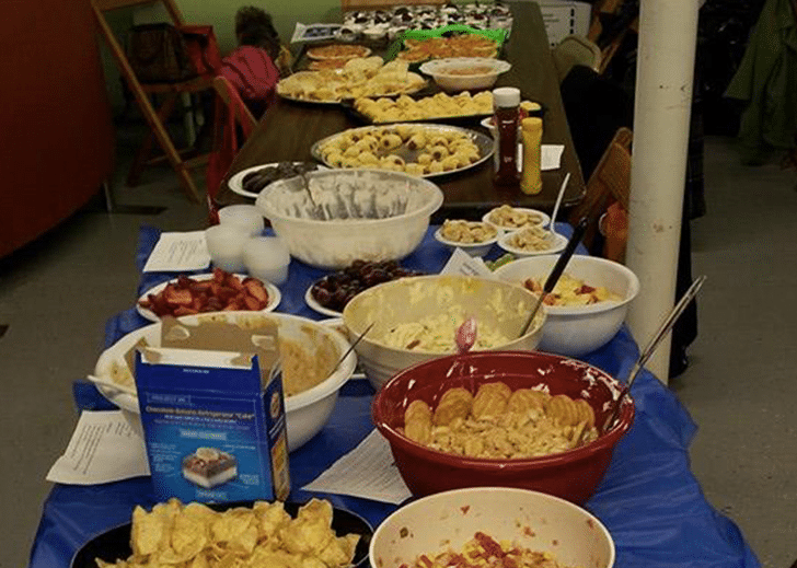 Pig Out Party Lots of Food