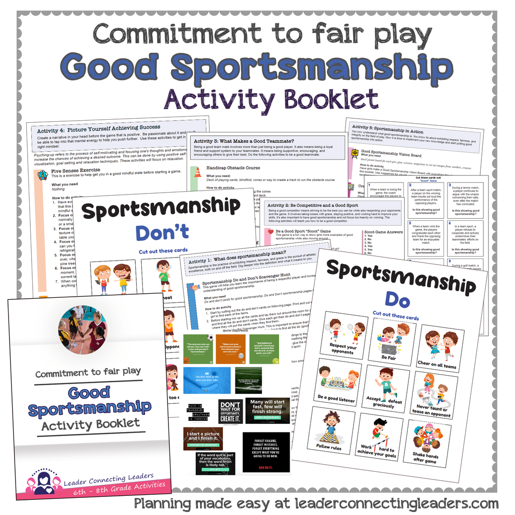Good Sportsmanship Activity Booklet