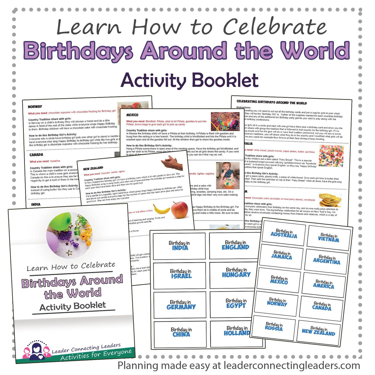 Birthdays Around the World Activity Booklet – Leader Connecting Leaders