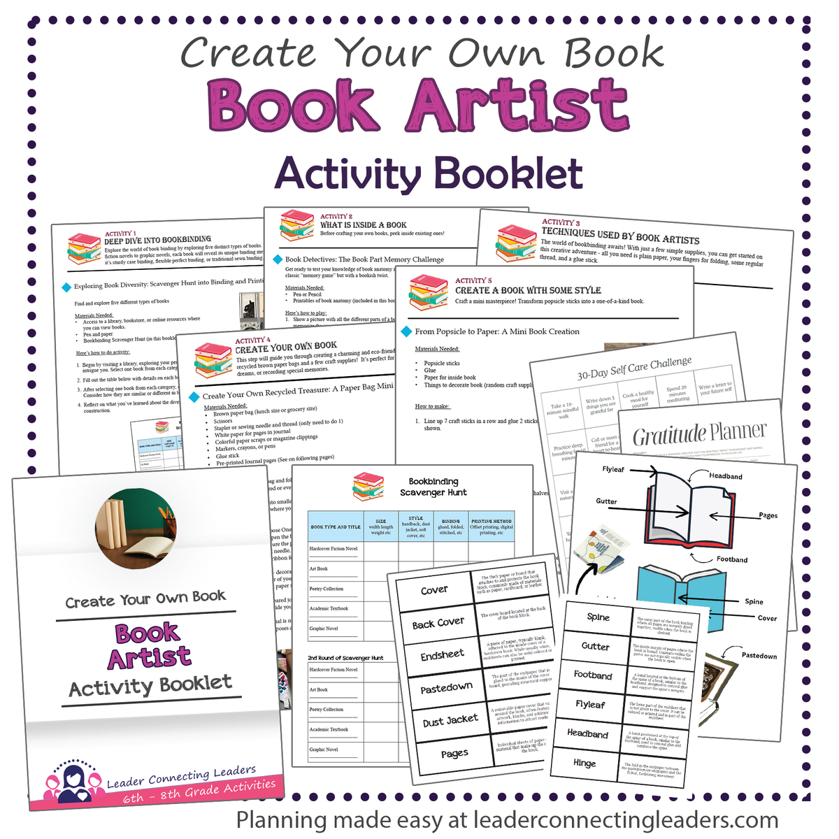 Book Artist Activity Booklet Leader Connecting Leaders