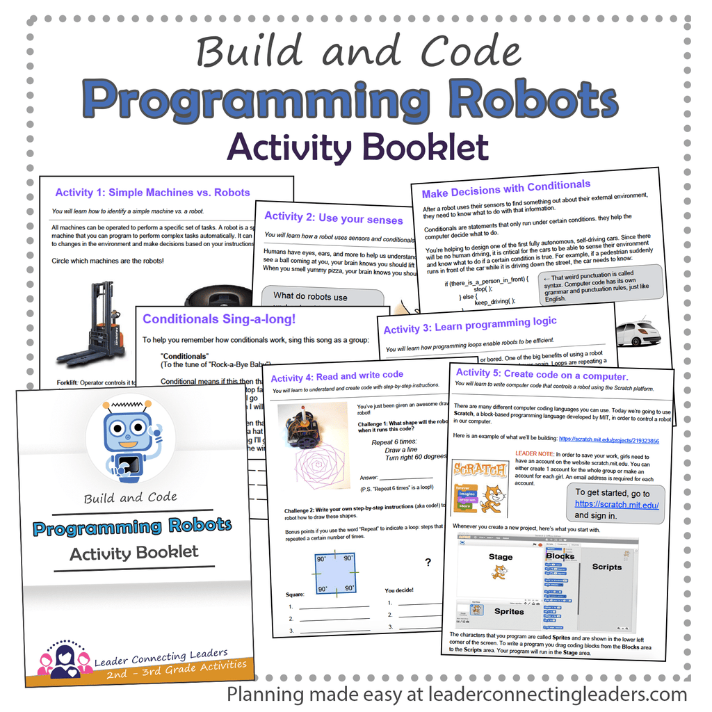 Programming Robot Activity Booklet | 2nd - 3rd Grade