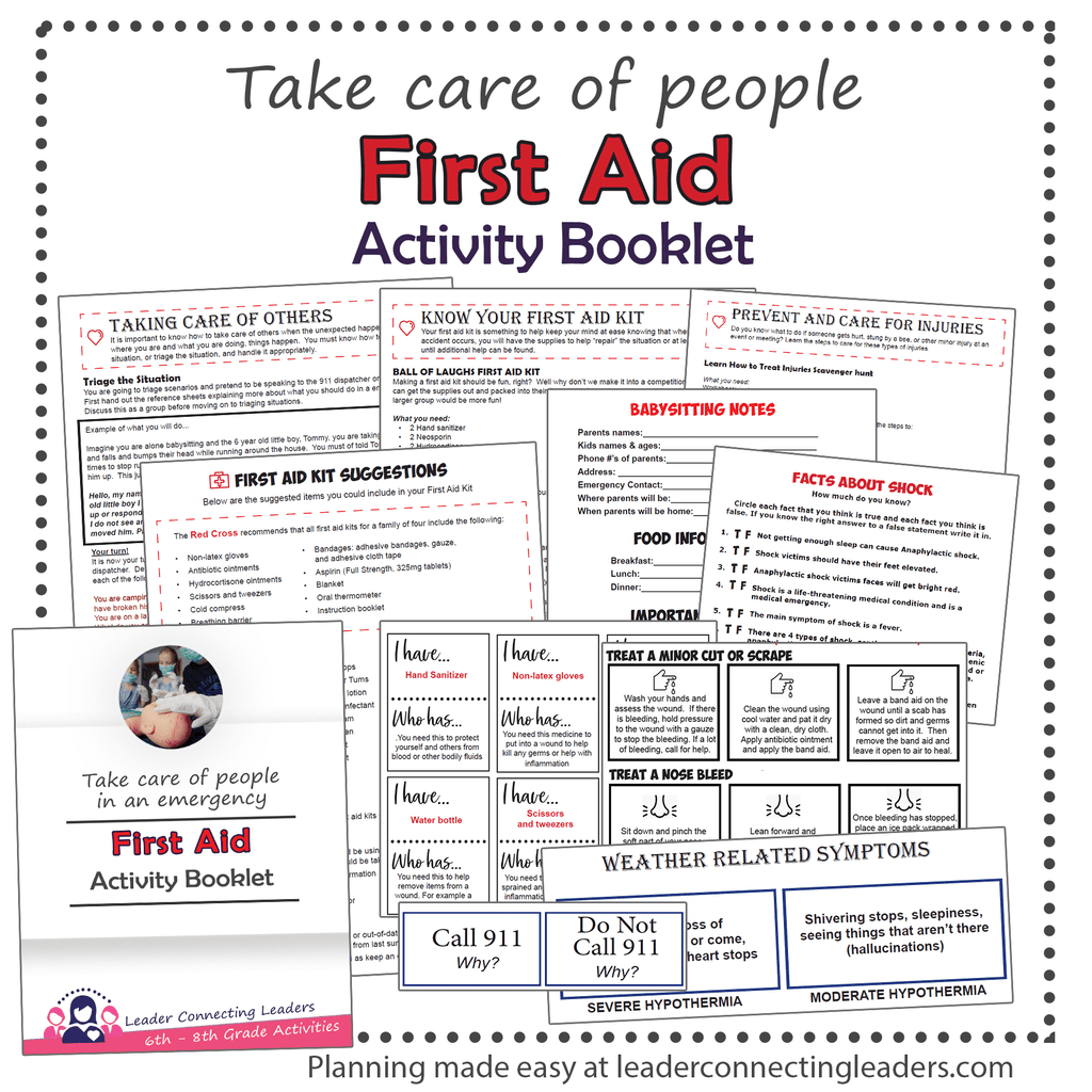 first aid activity booklet