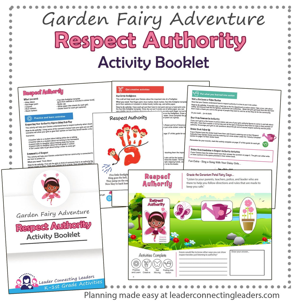 Respect Authority Fairy Garden Adventure Activity Booklet