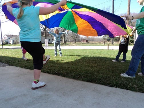 Parachute games for Girl Scouts