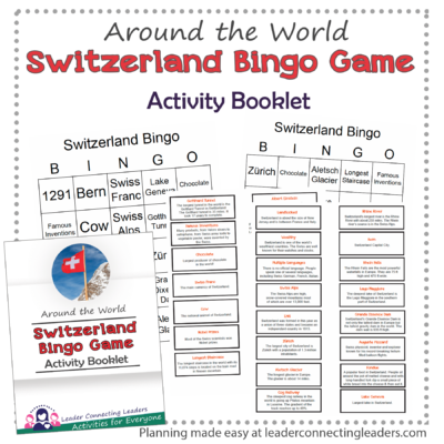Switzerland Fun Fact Bingo Game