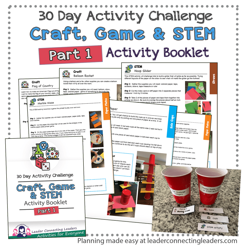 Craft, Game and STEM Bucket List Challenge Activity Booklet
