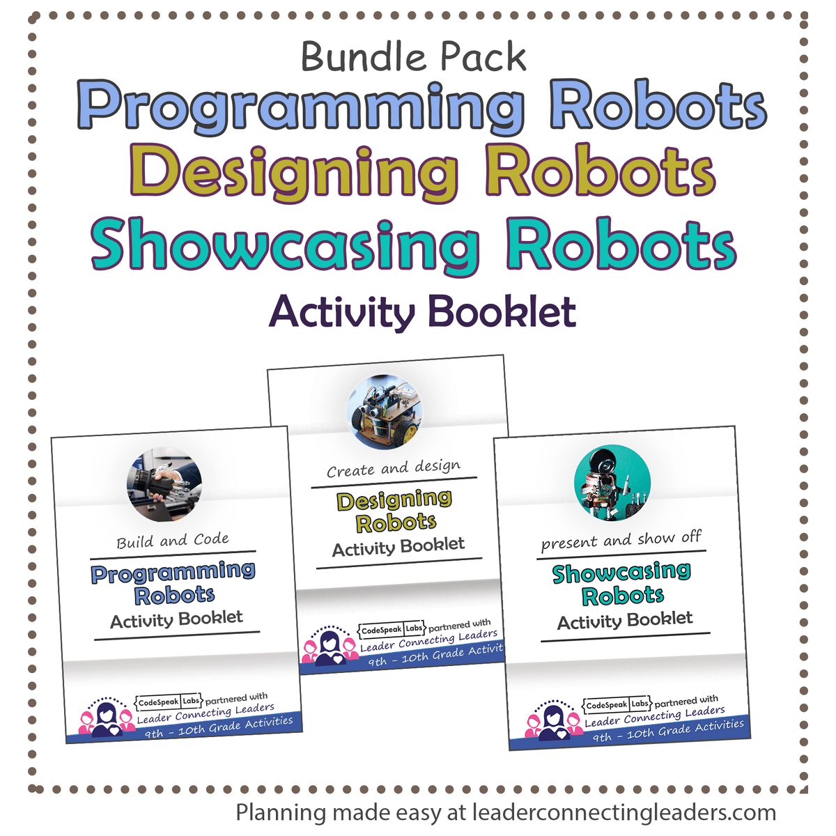 Programming, Designing and Showcasing Robots Activity Bundle Pack | 9t ...