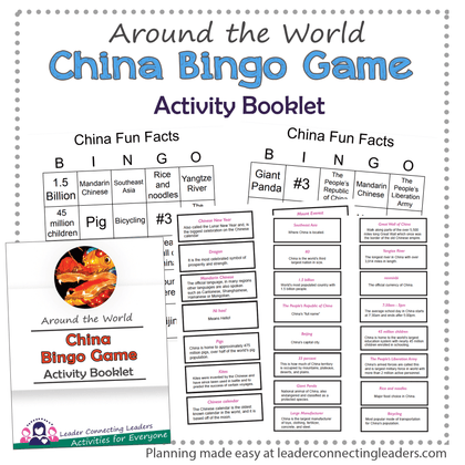 China Fun Fact Bingo Game