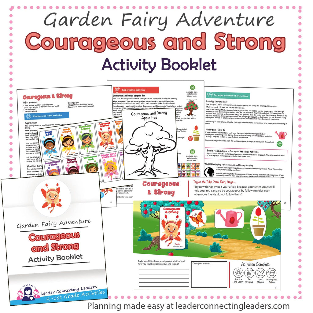 Courageous and Strong Fairy Garden Adventure Activity Booklet