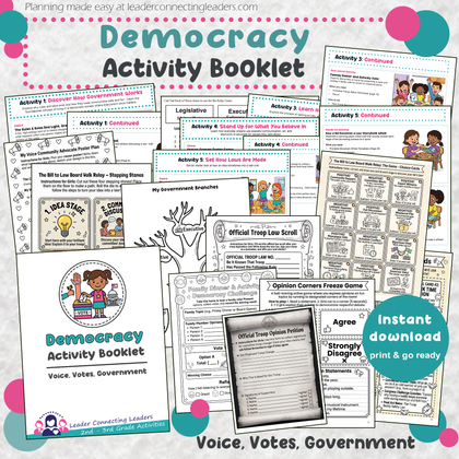 Democracy Activity Booklet for 2nd and 3rd Graders