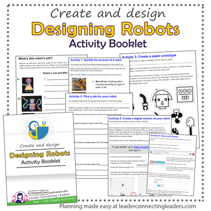 Designing Robots Activity Booklet | 4th - 5th Grade