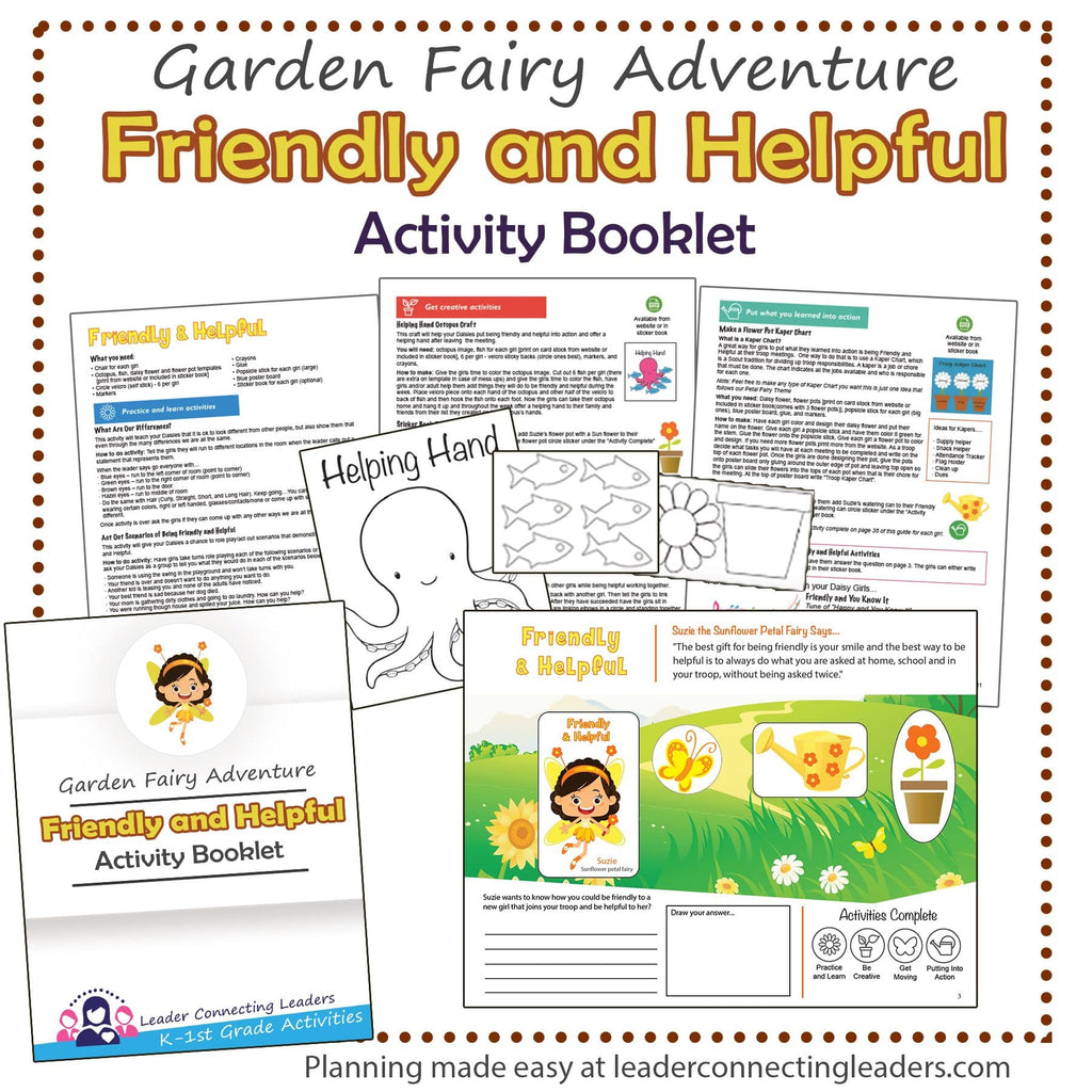 Friendly and Helpful Petal Fairy Garden Adventure Activity Booklet