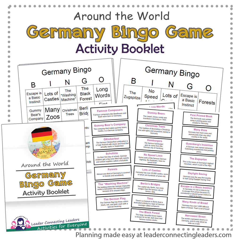 Germany Fun Fact Bingo Game