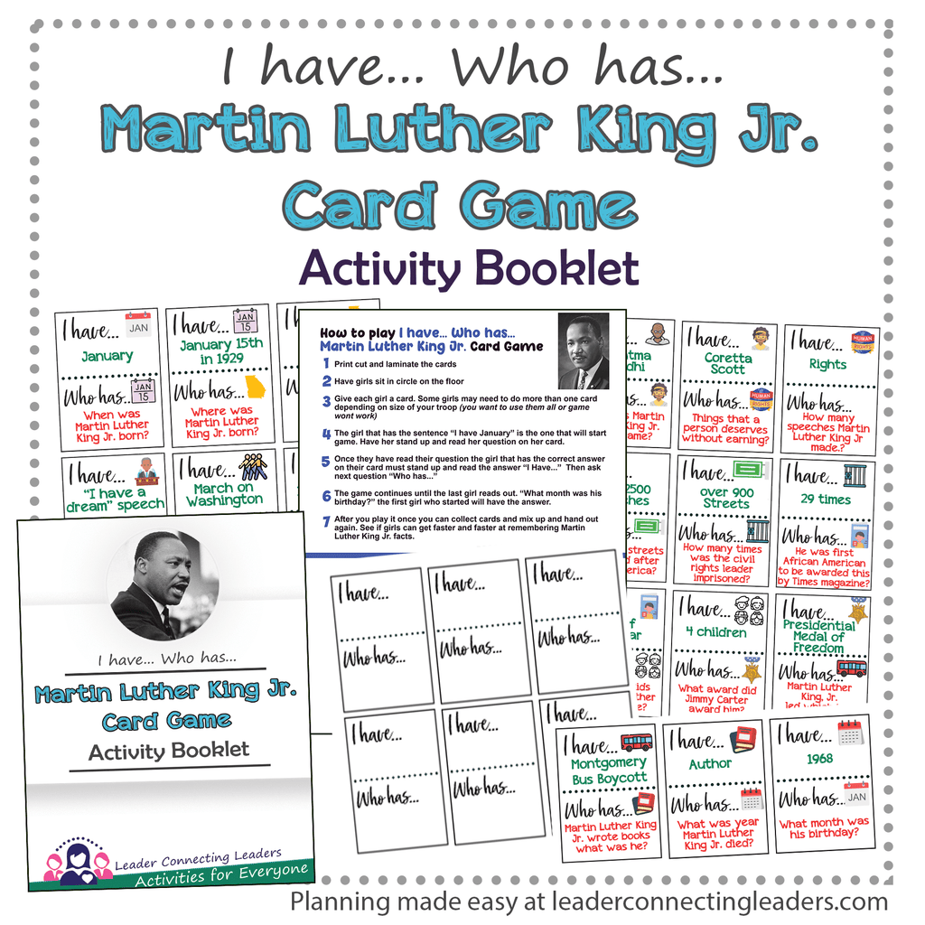 I Have… Who Has… Martin Luther King Jr. Card Game