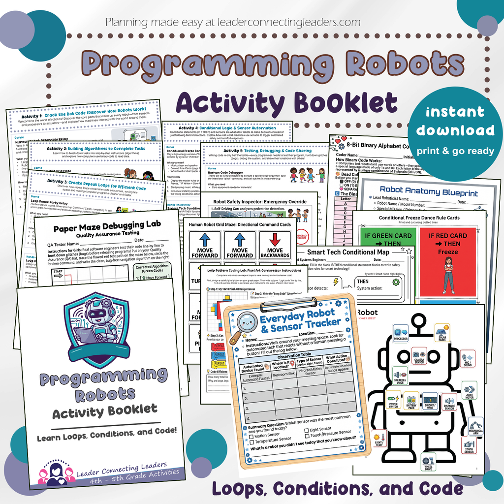 Programming Robots Activity Booklet | 4th - 5th Grade