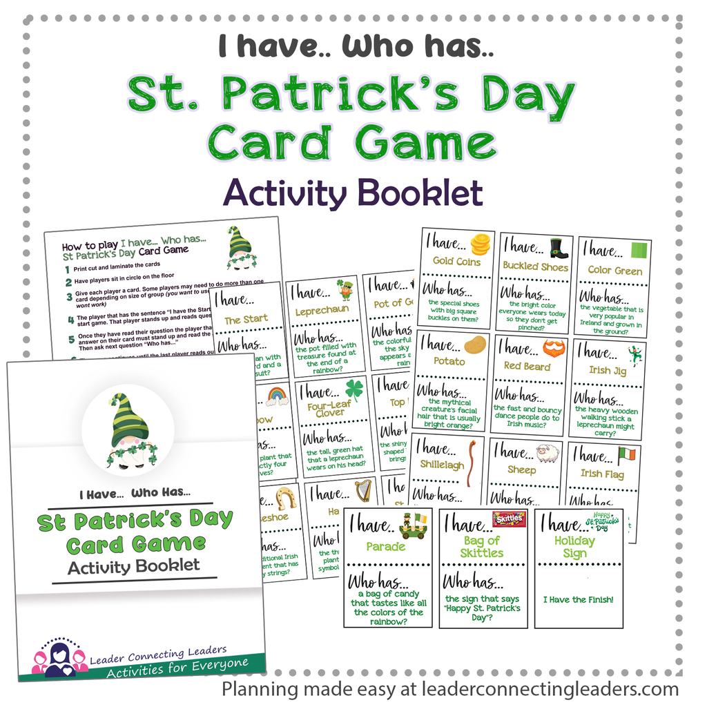 I Have… Who Has… St Patrick's Day Card Game