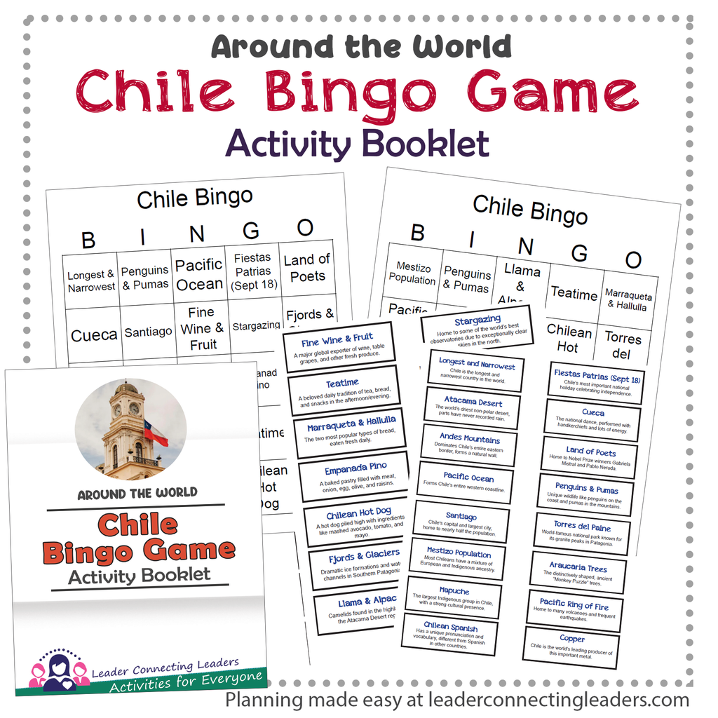 Chile Fun Fact Bingo Game