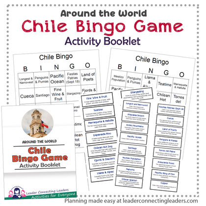 Chile Fun Fact Bingo Game