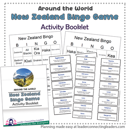 New Zealand Fun Fact Bingo Game
