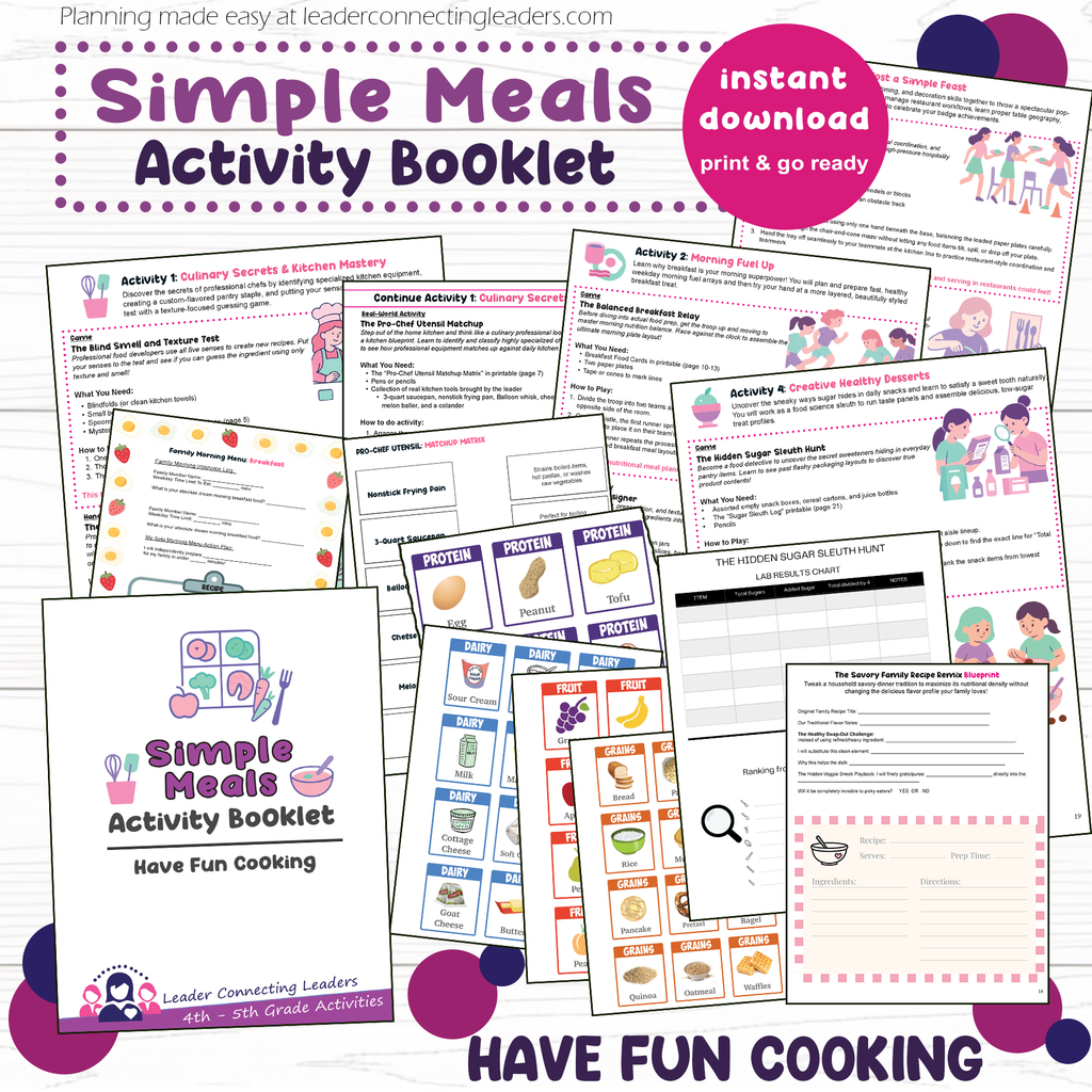 Simple Meals Activity Booklet