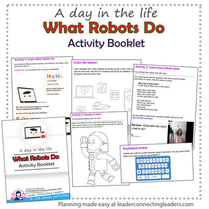 What Robots Do Activity Booklet | K – 1st Grade