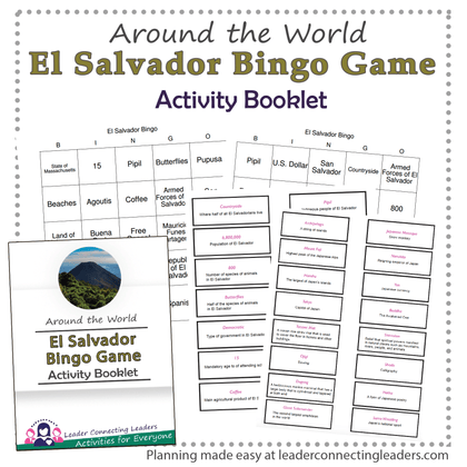 El Salvador Fun Fact Bingo Game