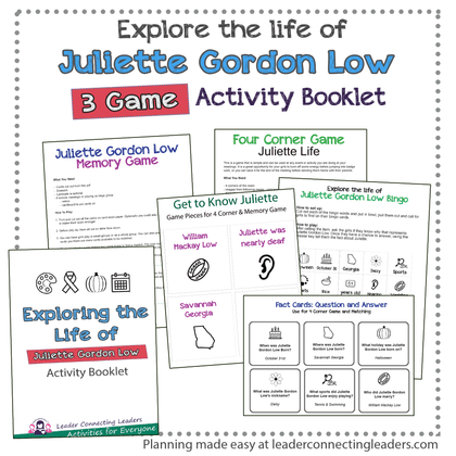 3 Games to Explore the Life of Juliette Gordon Low Activity Booklet
