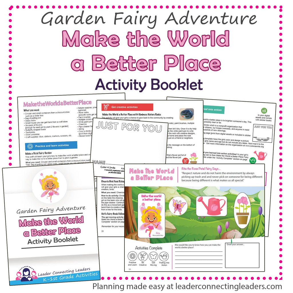 Make The World A Better Place Fairy Garden Adventure Activity Booklet