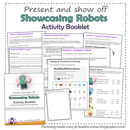 Showcasing Robot Activity Booklet | 2nd - 3rd Grade