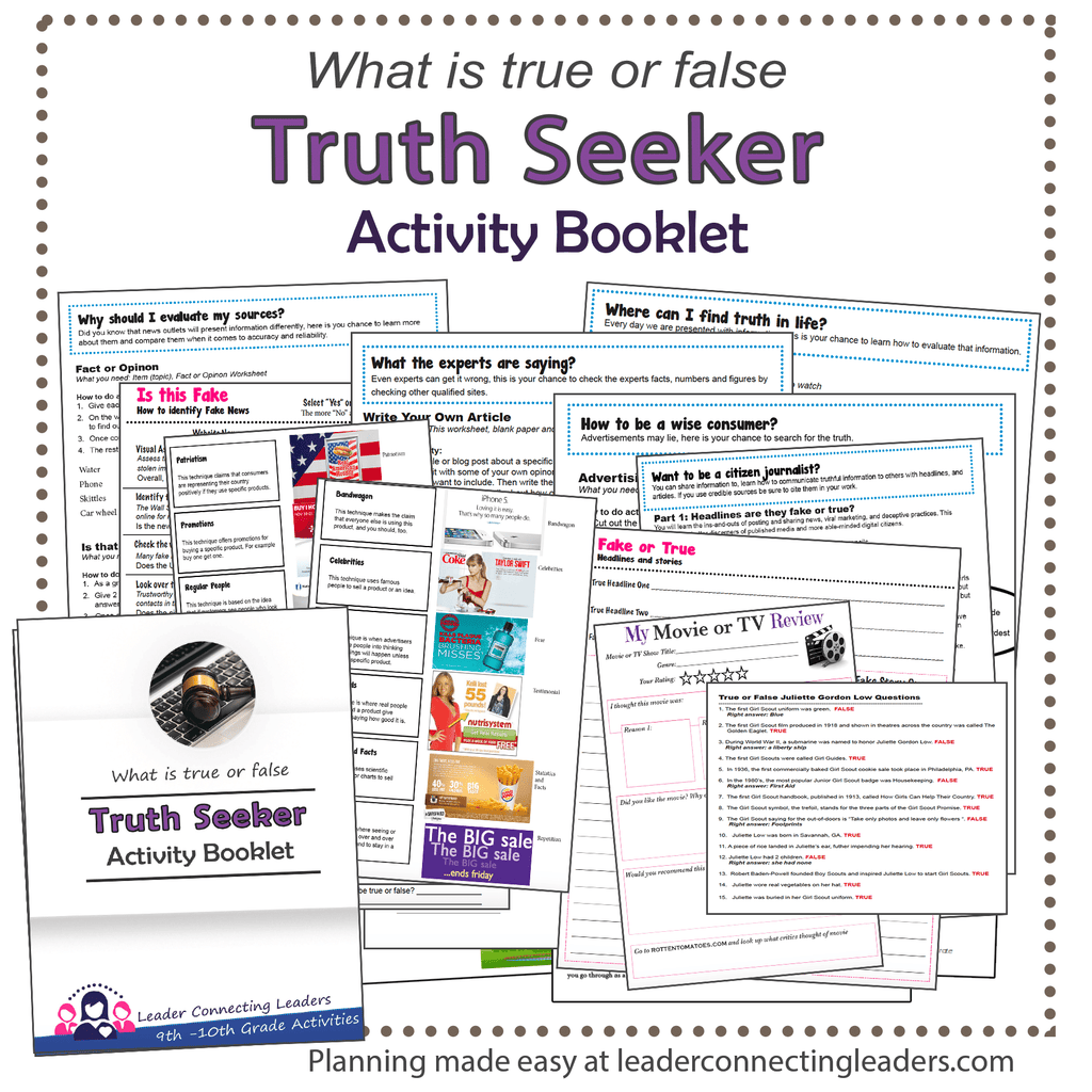 Truth Seeker Activity Booklet