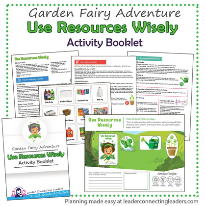 Use Resources Wisely Fairy Garden Adventure Activity Booklet