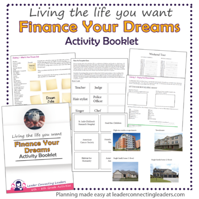 Finance your dreams activity booklet