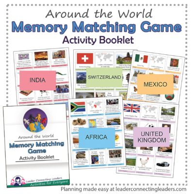 Around the World Memory Matching Game Activity Booklet