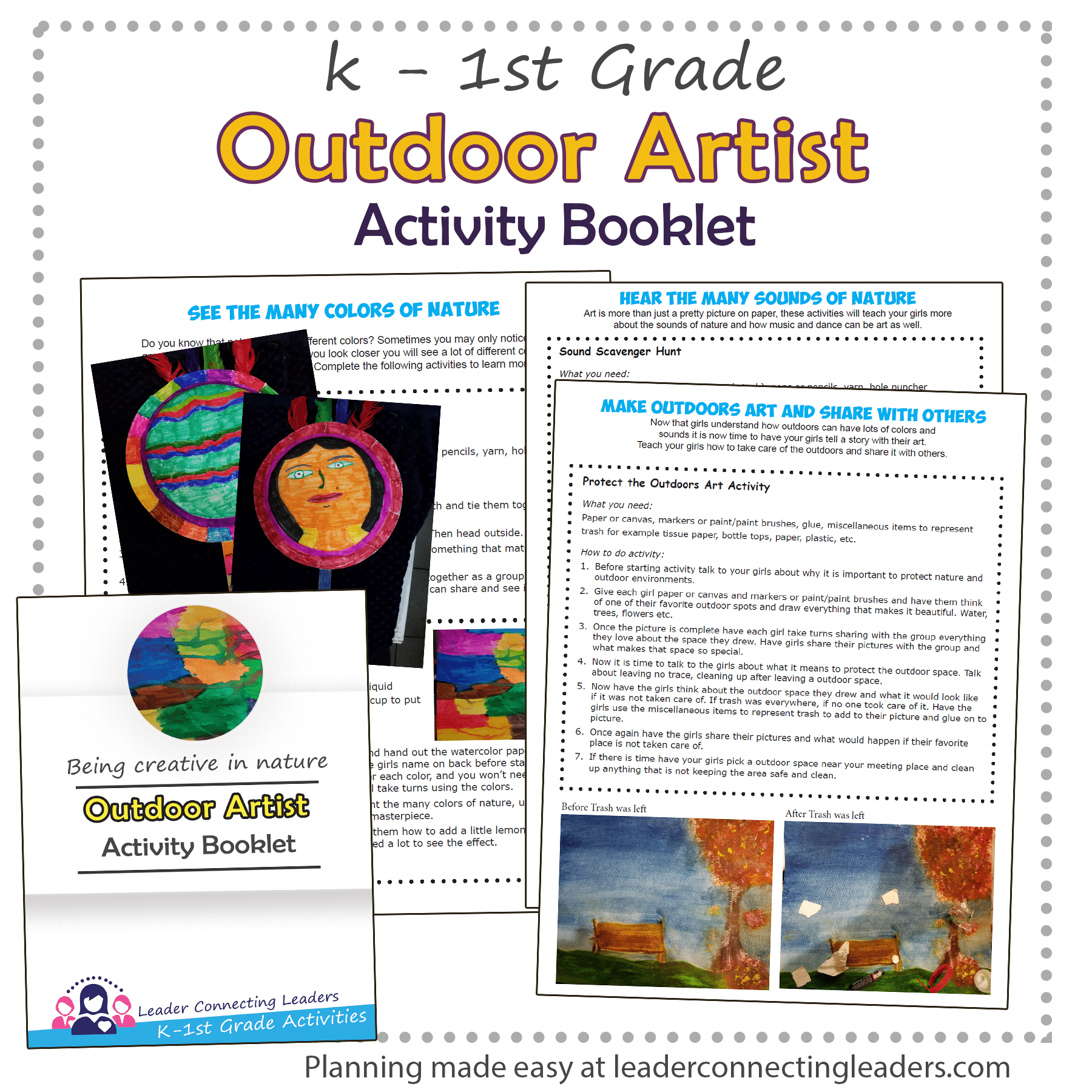 Outdoor Art Maker Activity Booklet - Leader Connecting Leaders