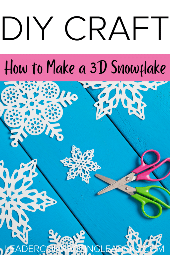 How to make a 3D Snowflake pinterest image