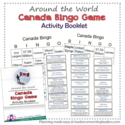 Canada Fun Fact Bingo Game